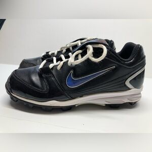 Nike Power Channel Men’s Cleats, Size 7, Black/White, Lace Ups